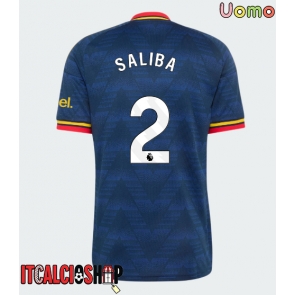Arsenal William Saliba #2 Seconda Maglia 2026-27 Manica Corta